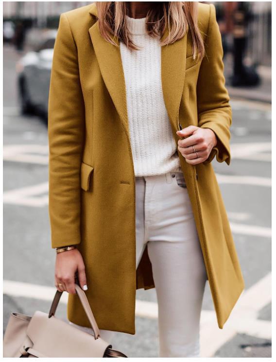 Damen eleganter taillierter Übergangsblazer Amawinc