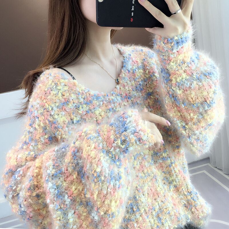 Damen Pullover im lässigen Strickstil Amawinc