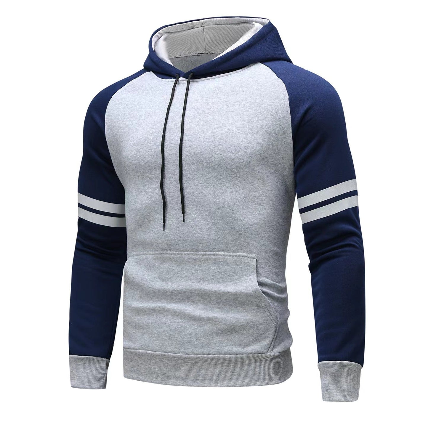 Sweat À Capuche Pour Homme Pull Raglan Manches Regular En Mélange De Coton Athleisure Pour Le Quotidien