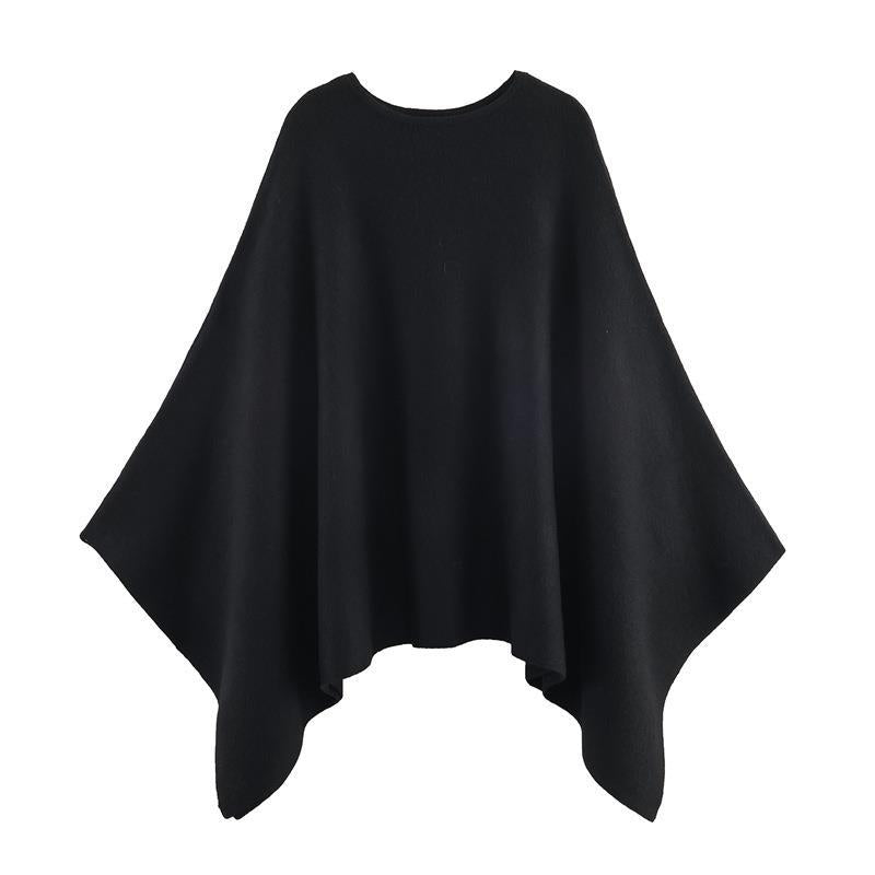 Damen eleganter PONCHO aus hochwertigem Material mit asymmetrischem Schnitt Amawinc