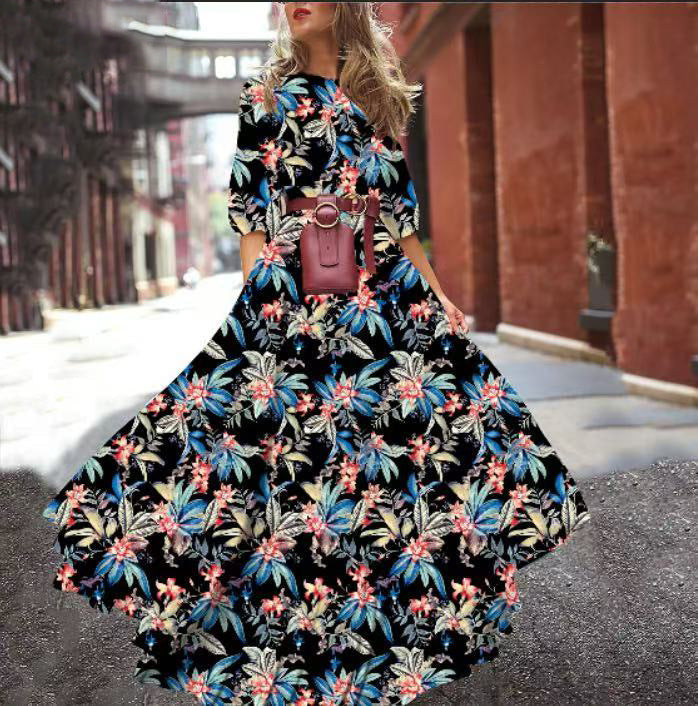 Fudus lässiges, fließendes Maxikleid für den Urlaub