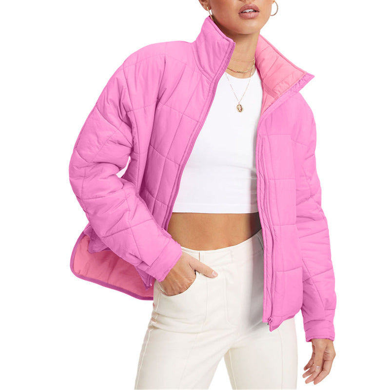 Damen wärmeisolierte Steppjacke mit hohem Kragen Amawinc