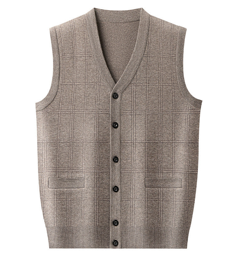 Damen Weste mit Karomuster und Knopfleiste Amawinc