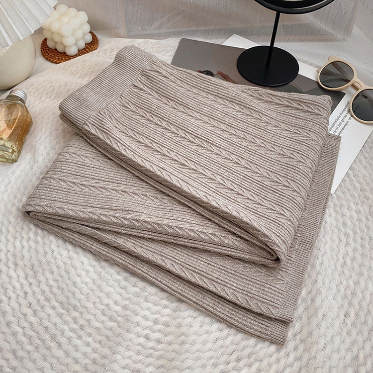 Damen Weiche Strickhose mit Zopfmuster Amawinc