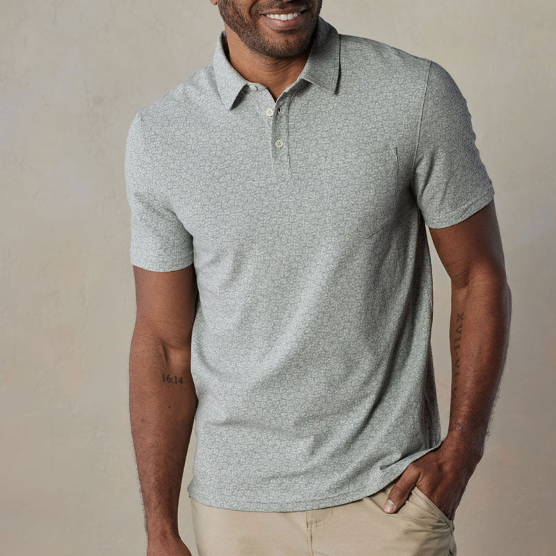 Polo Homme Nordisk Flair En Mélange De Coton Coupe Regular Manches Courtes Poche Poitrine