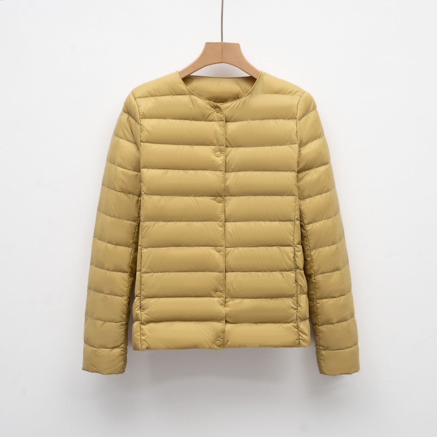 Veste Femme Duvet Slim Fit Quiltée Léger Ouverture À Pressions Longueur Hanche Moderne