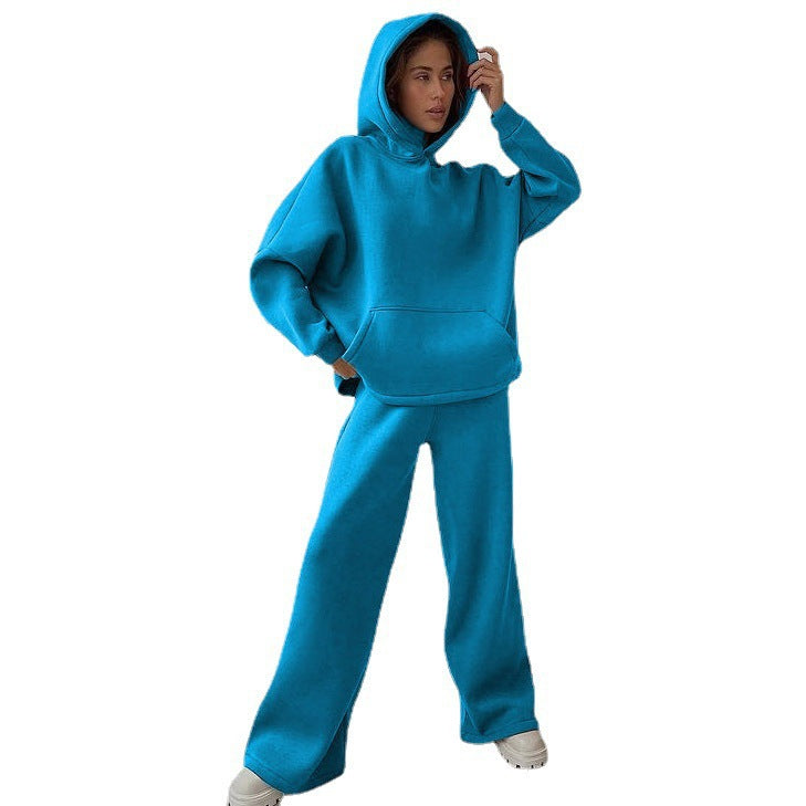 Damen lässiges und oversized Hoodie-Set mit weit geschnittenen Hosen Amawinc