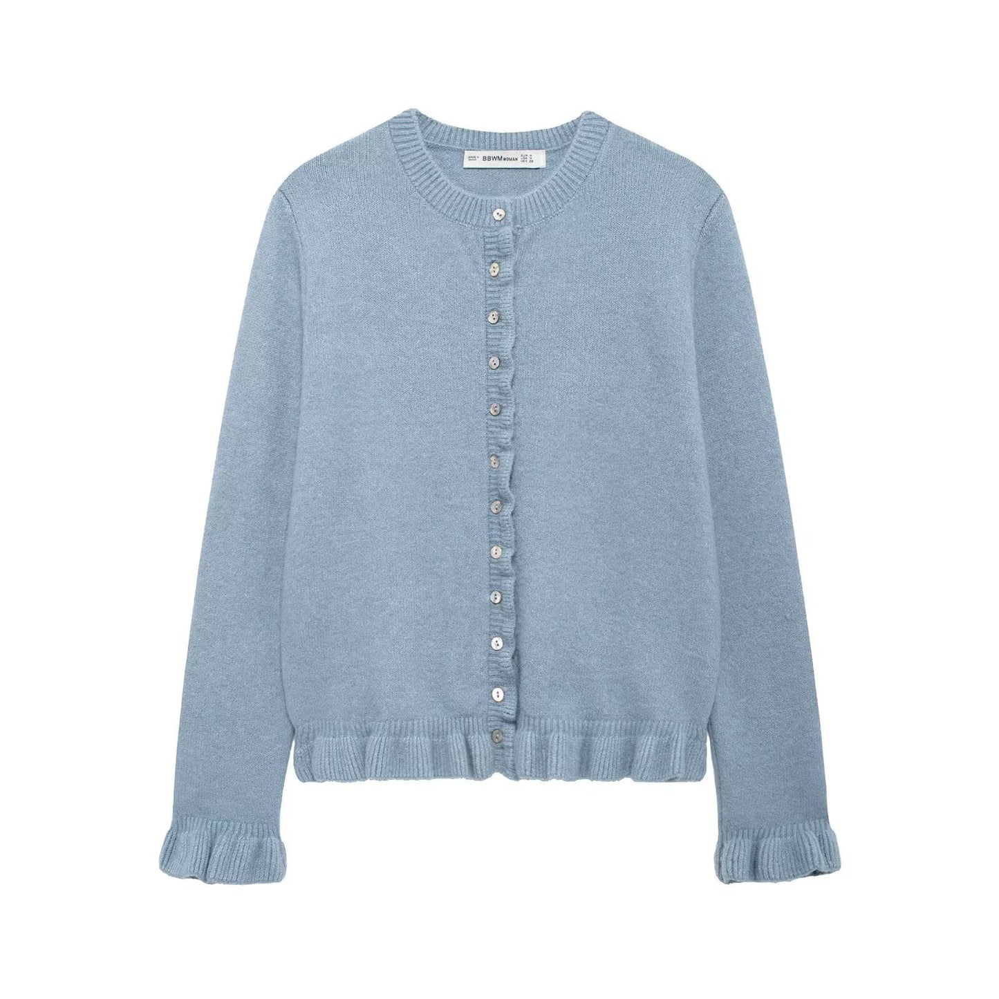 Damen elegante Strickjacke mit dekorativen Knöpfen Amawinc