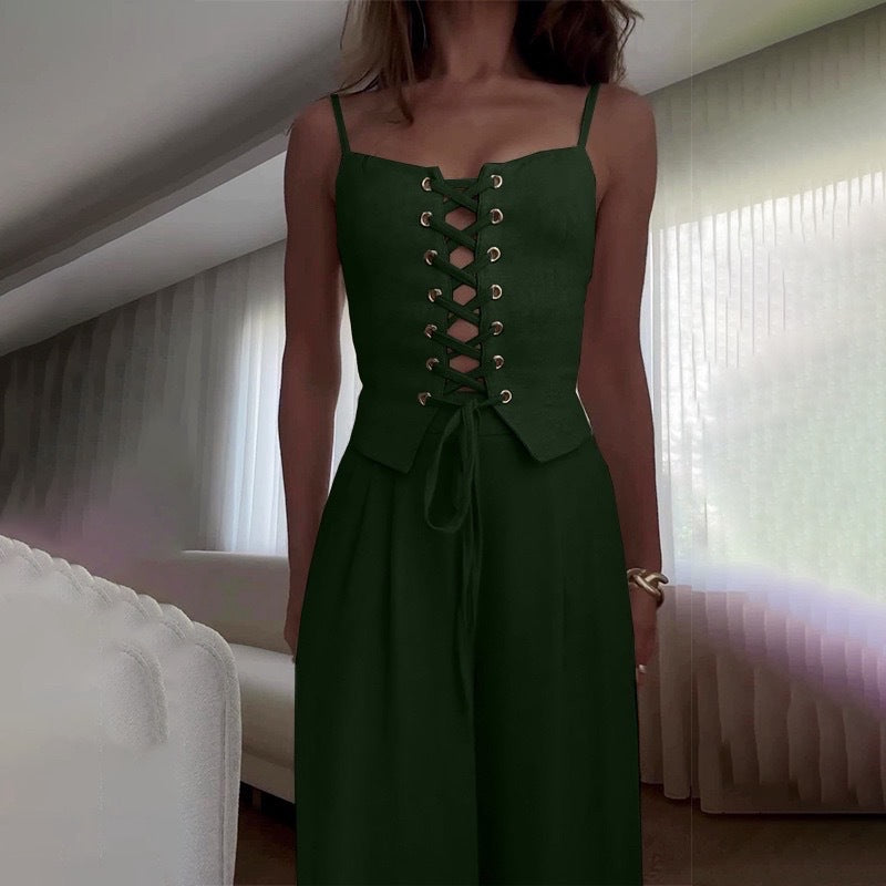 Damen Korsettbluse mit Schnüroptik Amawinc