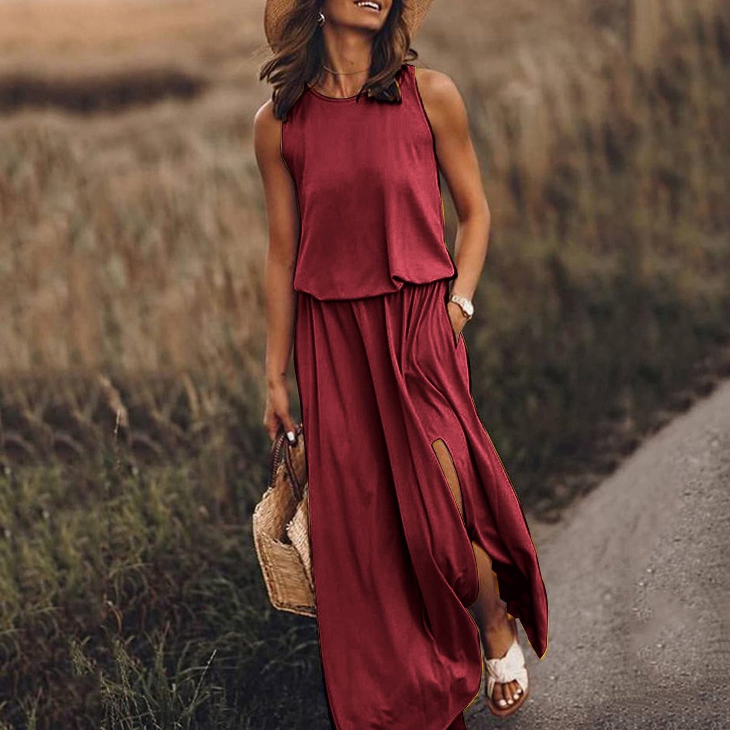 Fudus Elegantes Maxikleid mit Farbverlauf