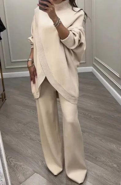 Damen Lässiger Strickanzug mit weitem Schnitt Amawinc