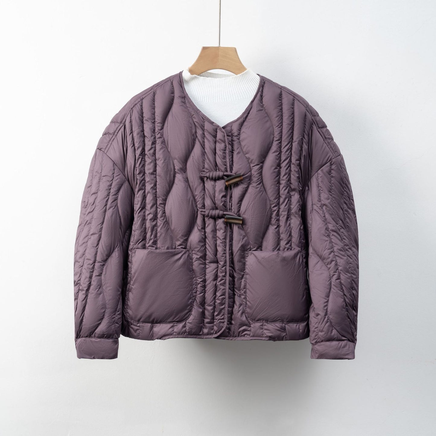 Damen Steppjacke mit praktischem Knopfverschluss und gemütlichen Taschen Amawinc