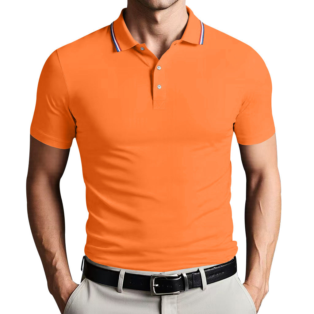 Amawinc Polo Unisexe Style Nordique Slim Fit Respirant Léger Manches Courtes Décontracté