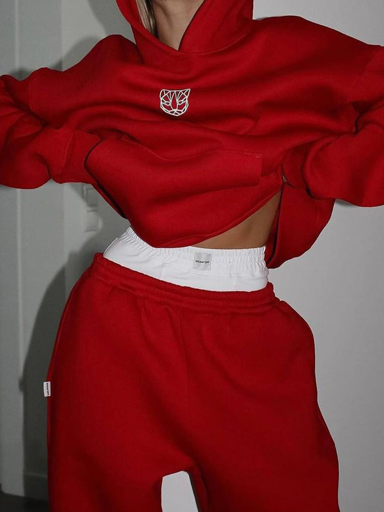 Damen Oversized Hoodie mit lässigen Hosen Amawinc