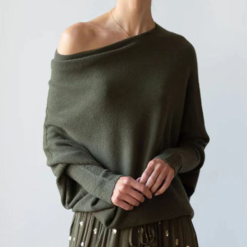Damen lässiger Schal-Pullover Amawinc