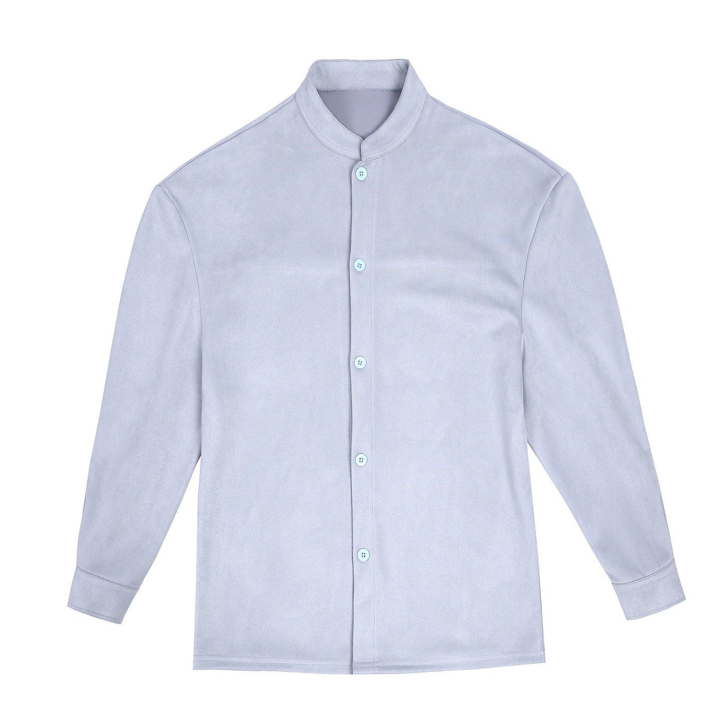 Damen Langarmbluse mit schimmerndem Stoff und modernem Stehkragen Amawinc