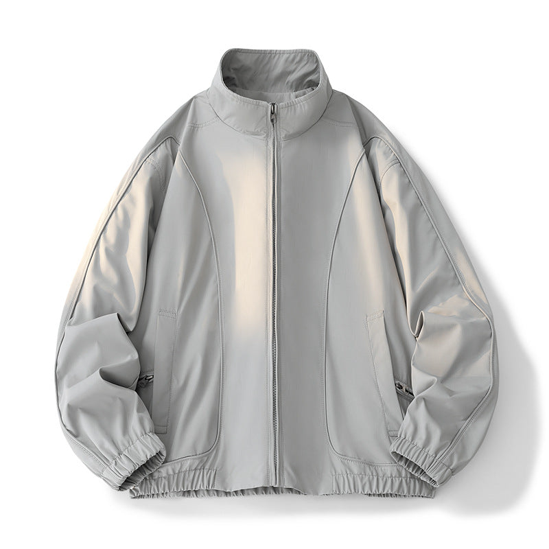 Damen hochschneiderte Übergangsjacke mit elastischem Bund und praktischen Taschen Amawinc