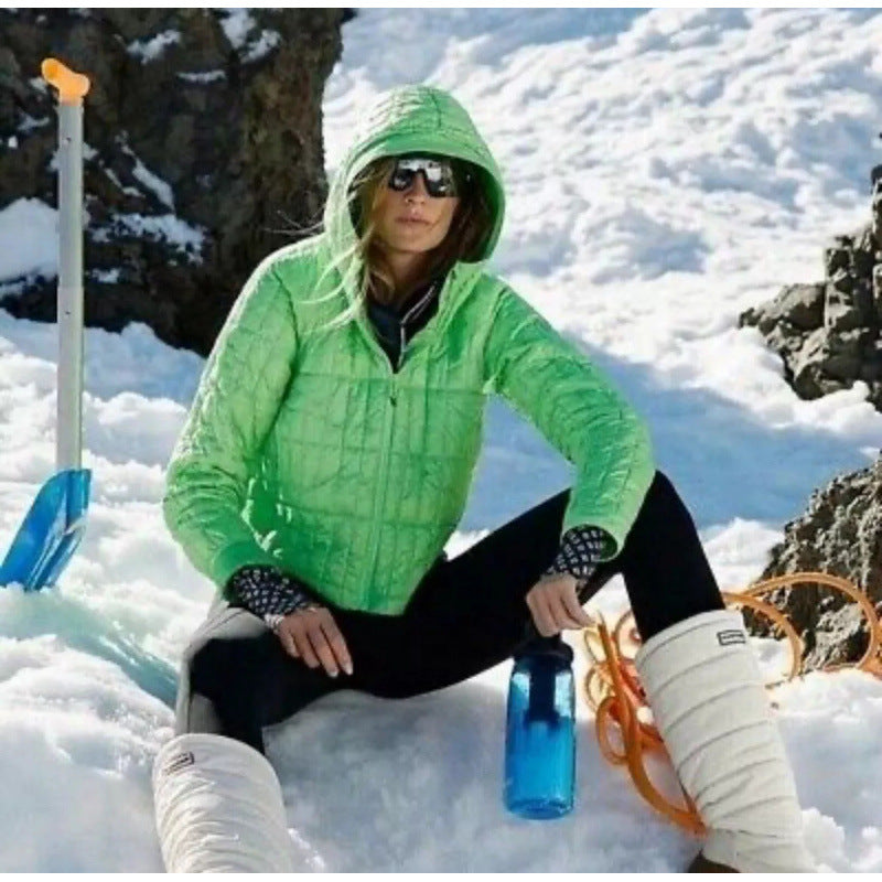 Damen modische kurze gesteppt Jacke Amawinc