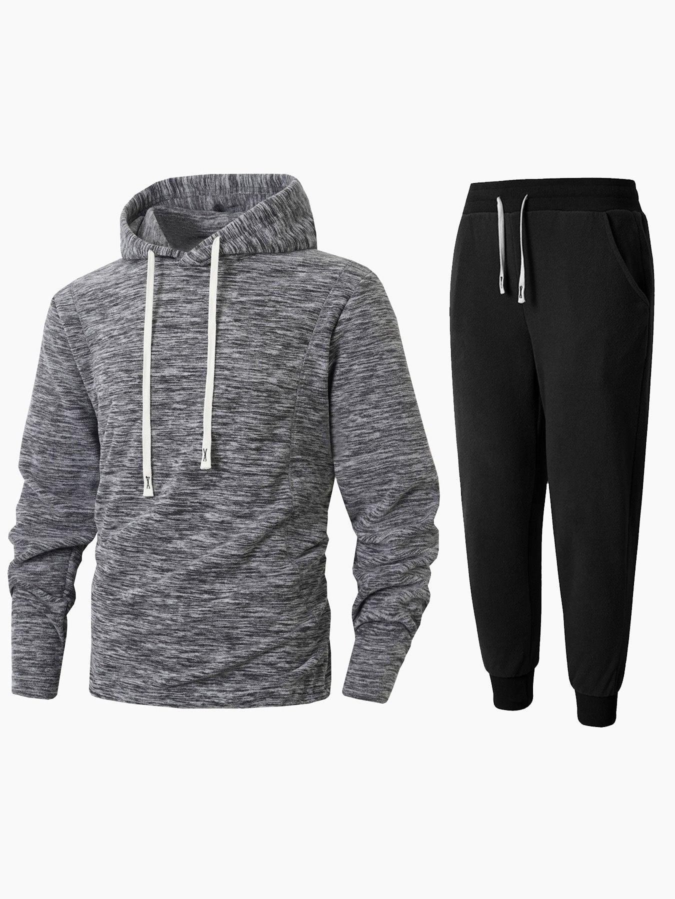 Damen Kuscheliger Fleece-Hoodie und Jogginghose Set Amawinc
