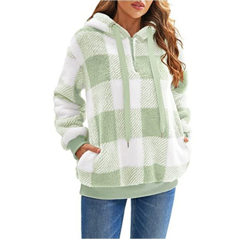Damen kuschelige Fleece-Hoodie Amawinc