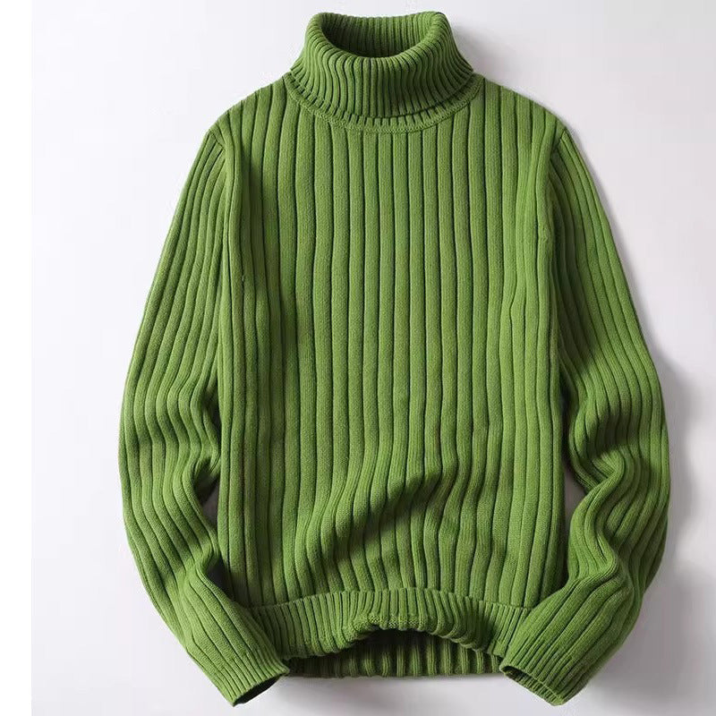 Pull En Coton Mélangé Avec Col Roulé Rabattable Maille Côtelée Manches Longues Longueur Jusqu Aux Hanches Bleu