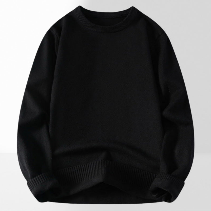 Damen bequemer und eleganter Rundhalsausschnitt Pullover Amawinc