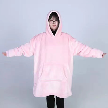 Damen Großer Kapuzenpullover mit kuscheligem Fleece und praktischen Taschen Amawinc