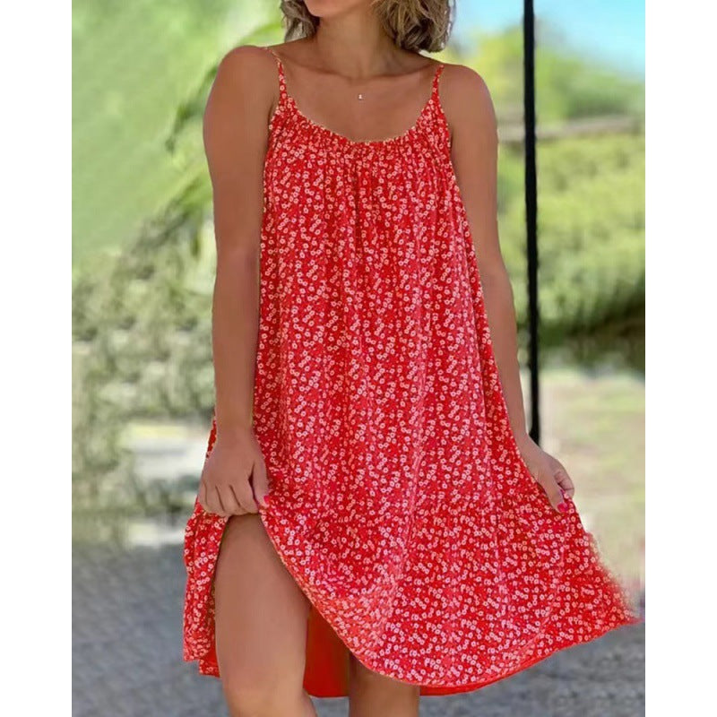 Fudus: Elegantes, ausgestelltes Blumen-Slipdress