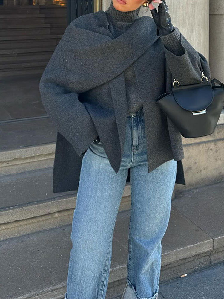 Damen Oversize Wolljacke Amawinc