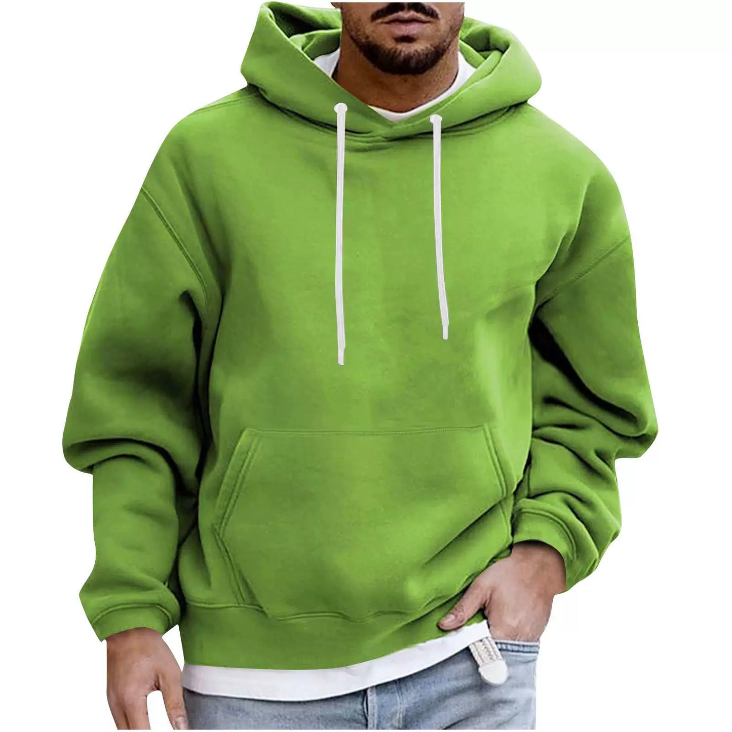 Homme Hoodie Polaire À Capuche Nordisk Flair Coupe Décontractée Poche Kangourou Ourlet Côtélé