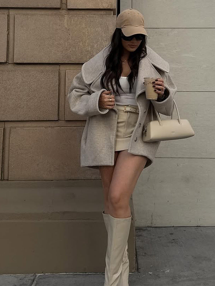 Damen Oversized Wollmantel Amawinc 1759372695