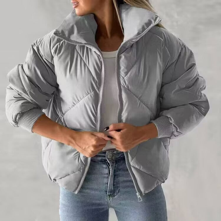 Damen Wärmeisolierte Steppjacke mit hohem Kragen und elastischen Bündchen Amawinc