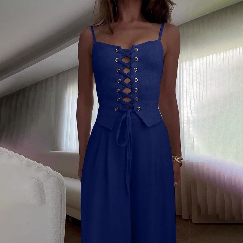 Damen Korsettbluse mit Schnüroptik Amawinc