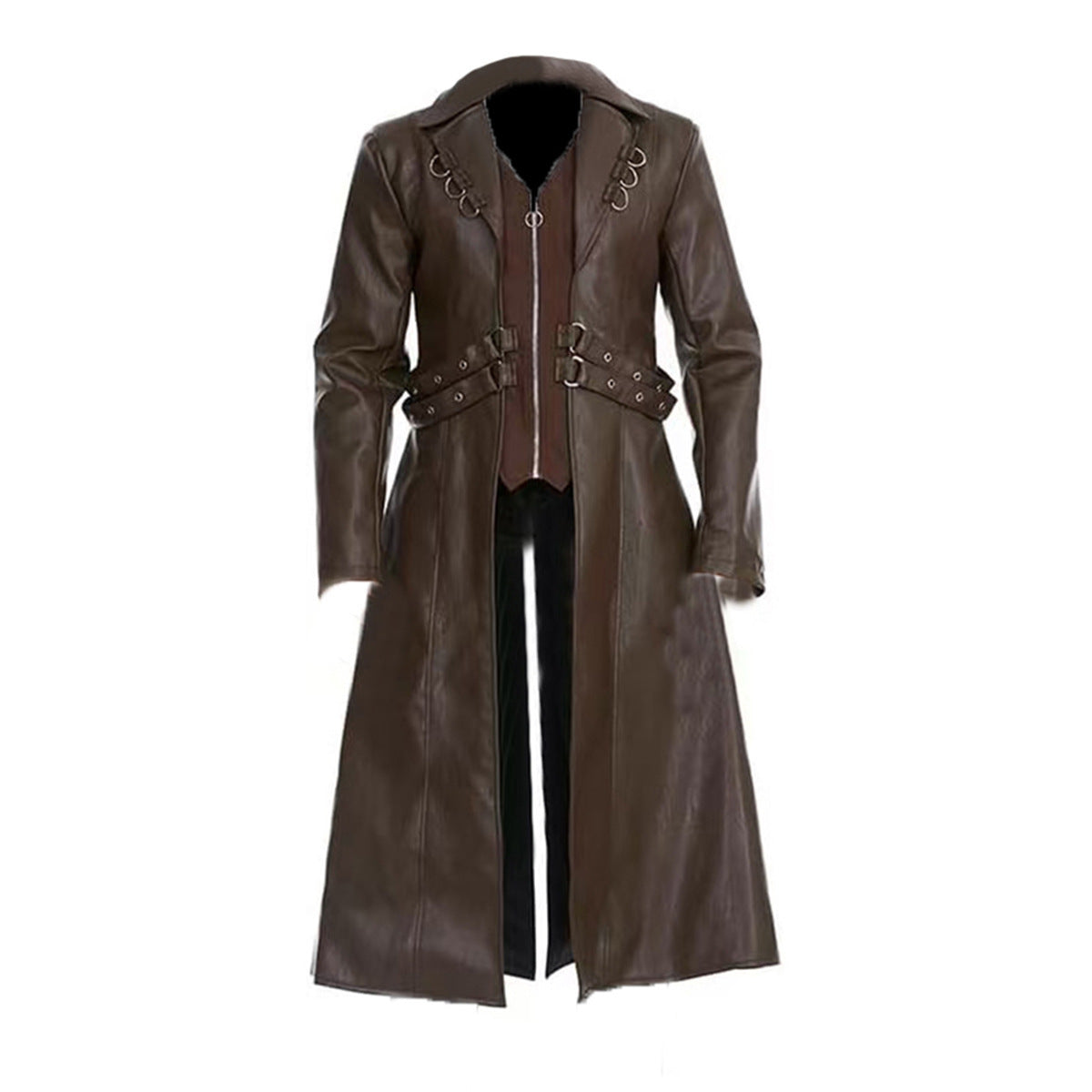 Damen elegante lange jacke mit gefüttertem Innenfutter Amawinc