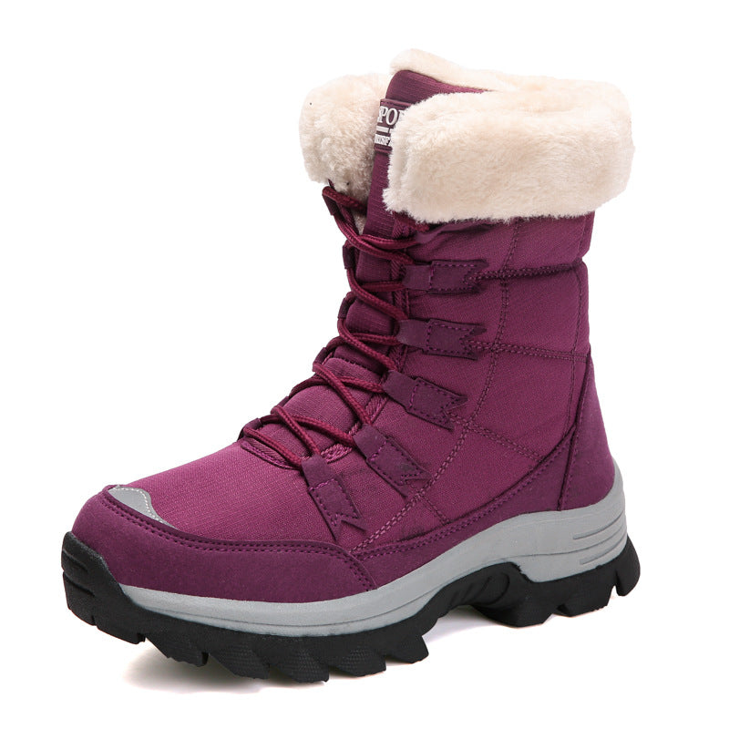 Damen Gefütterte Winterboots mit rutschfester Sohle und isolierendem Futter Amawinc