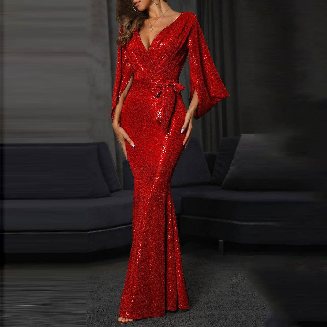 Elegantes, bodenlanges Abendkleid von Fudus