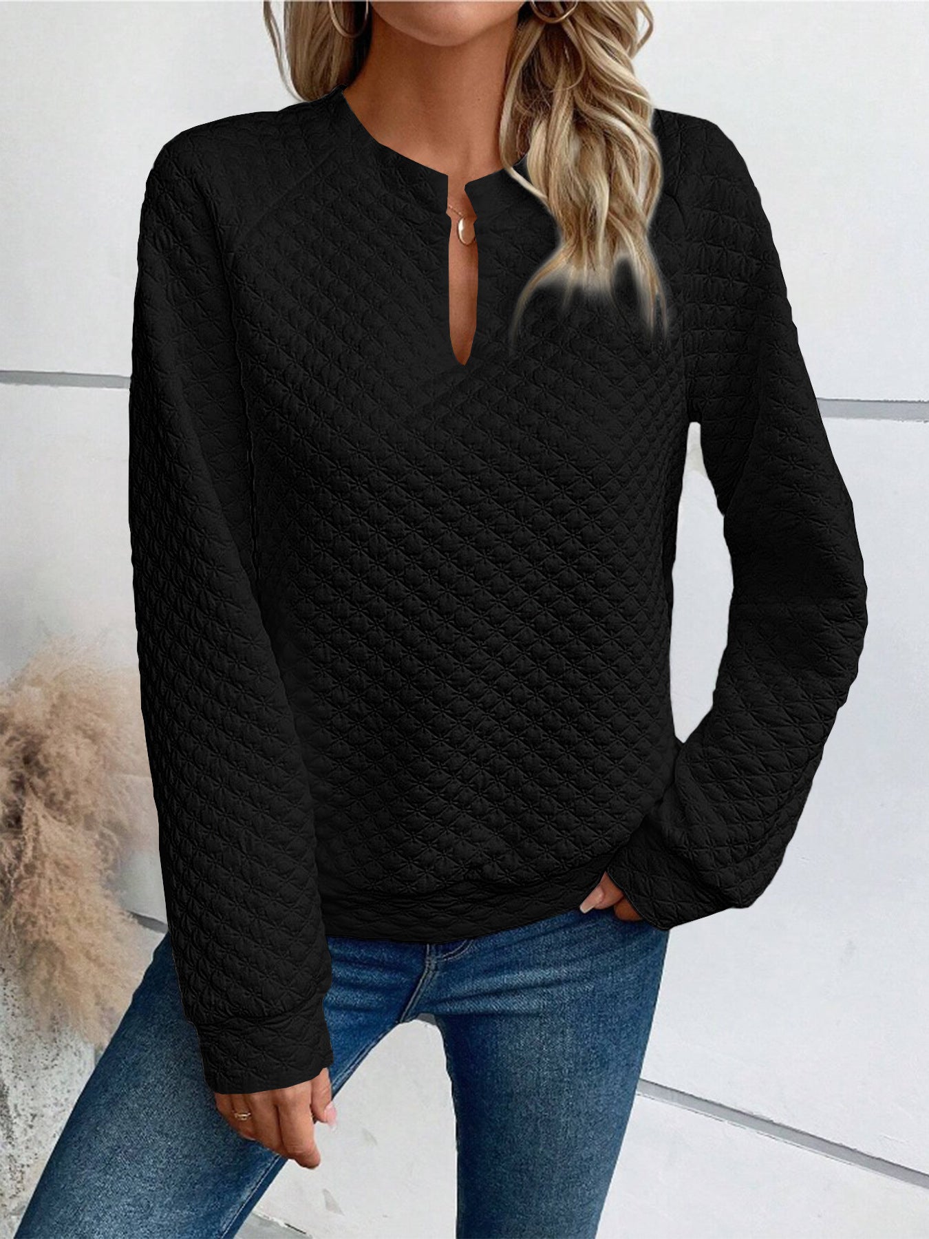 Damen Quilted Pullover Amawinc