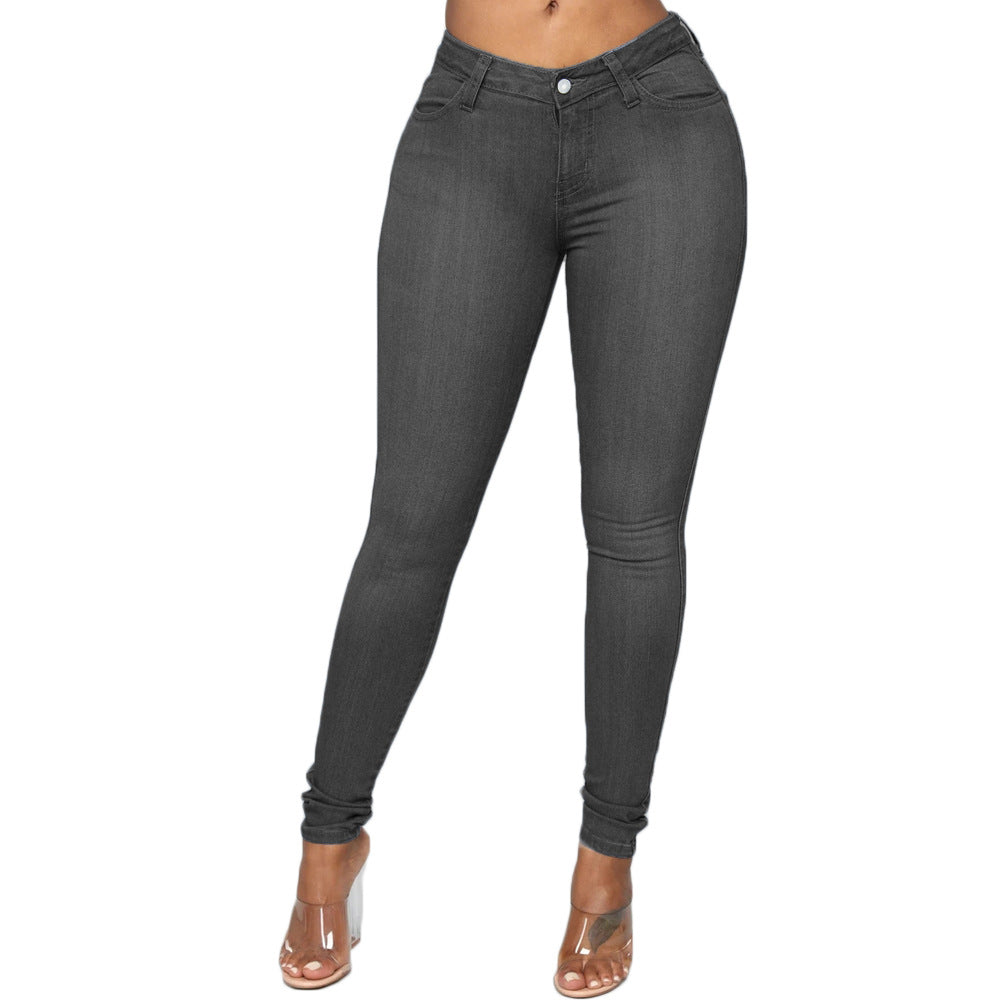 Damen High-Waist Skinny Jeans Amawinc