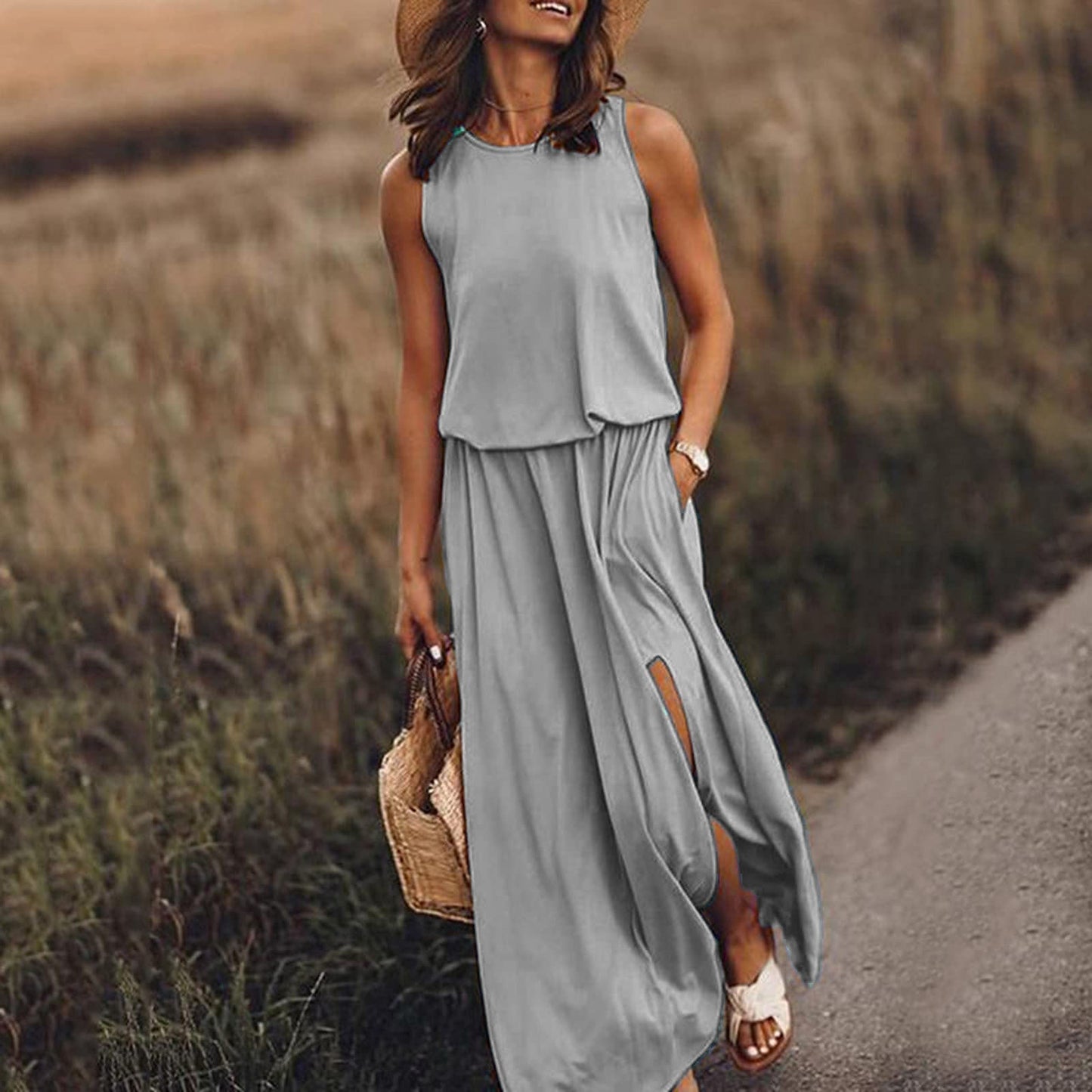Fudus Elegantes Maxikleid mit Farbverlauf