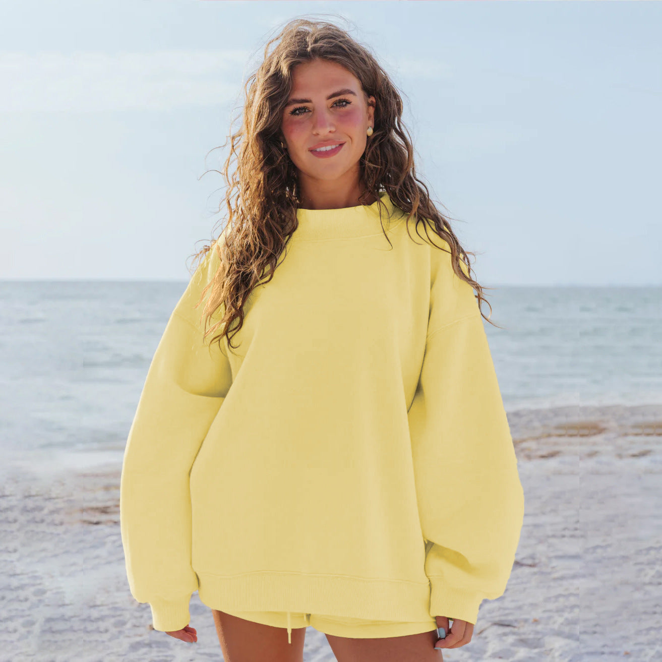 Damen Oversize-Sweatshirt mit Raglanärmeln Amawinc