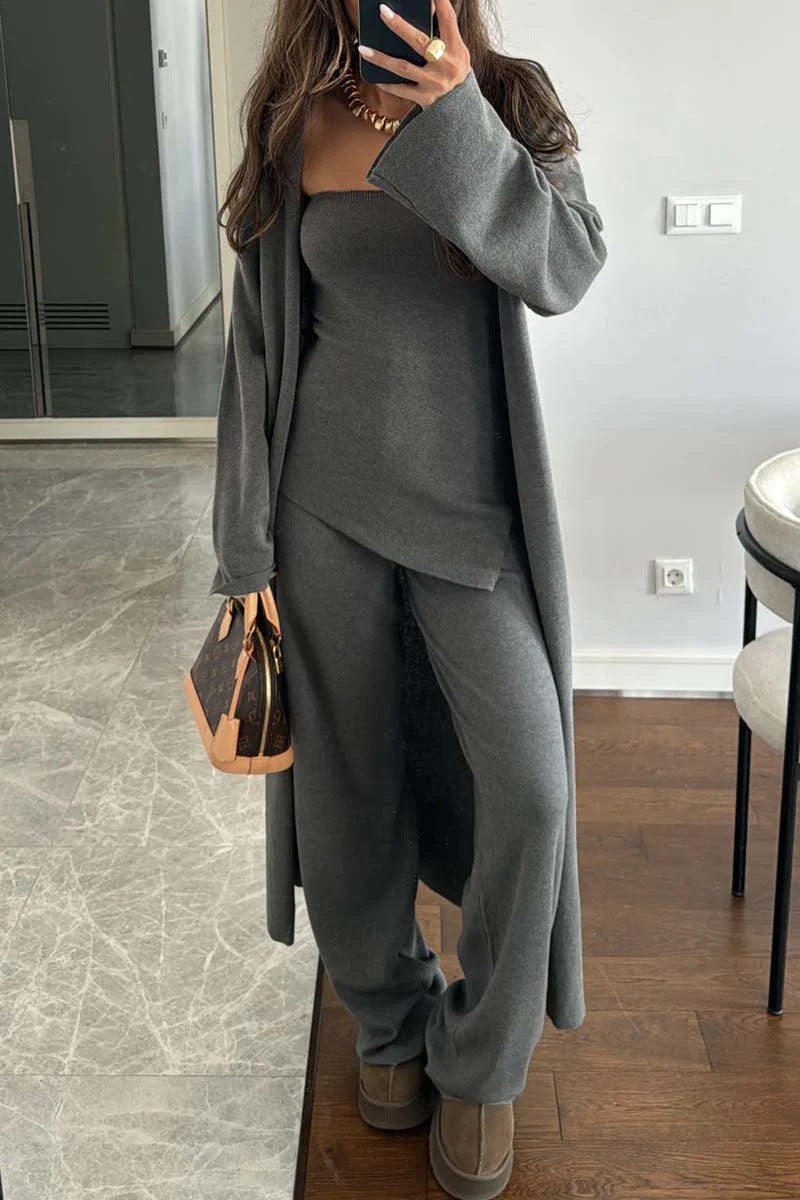 Damen Bequemes Strickanzug Set Amawinc