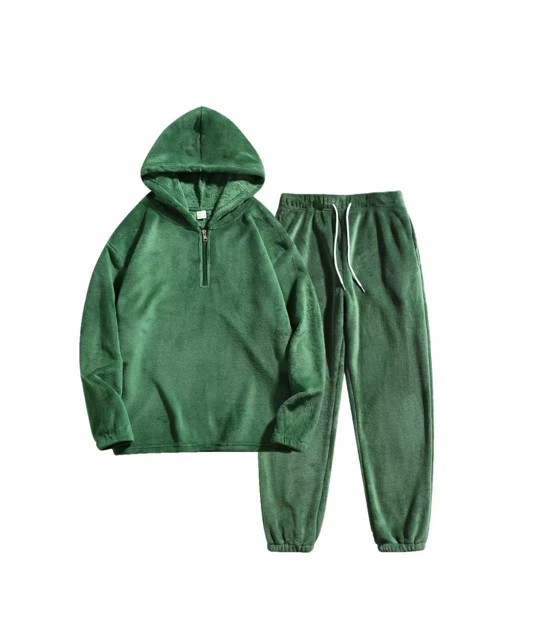 Damen Fleece Schlafanzug Amawinc