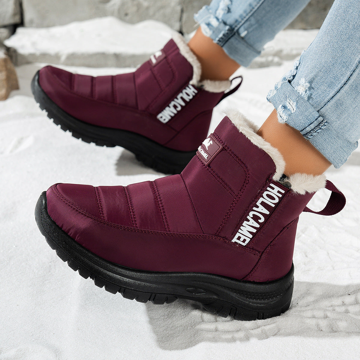 Damen Winterstiefel mit warmem Futter Amawinc