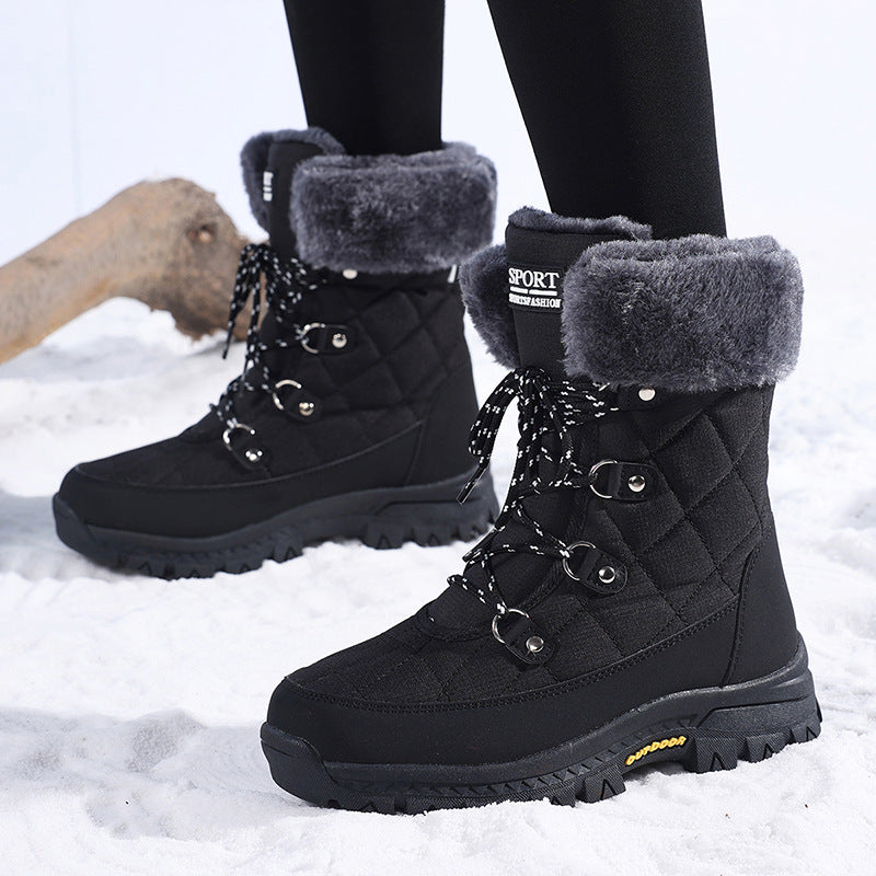 Damen Winterstiefel mit rutschfester Sohle und warmem Innenfutter Amawinc