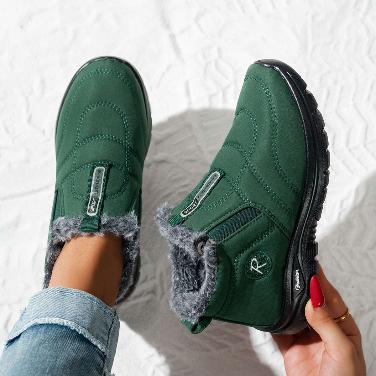 Damen Sportliche Winterstiefel Amawinc