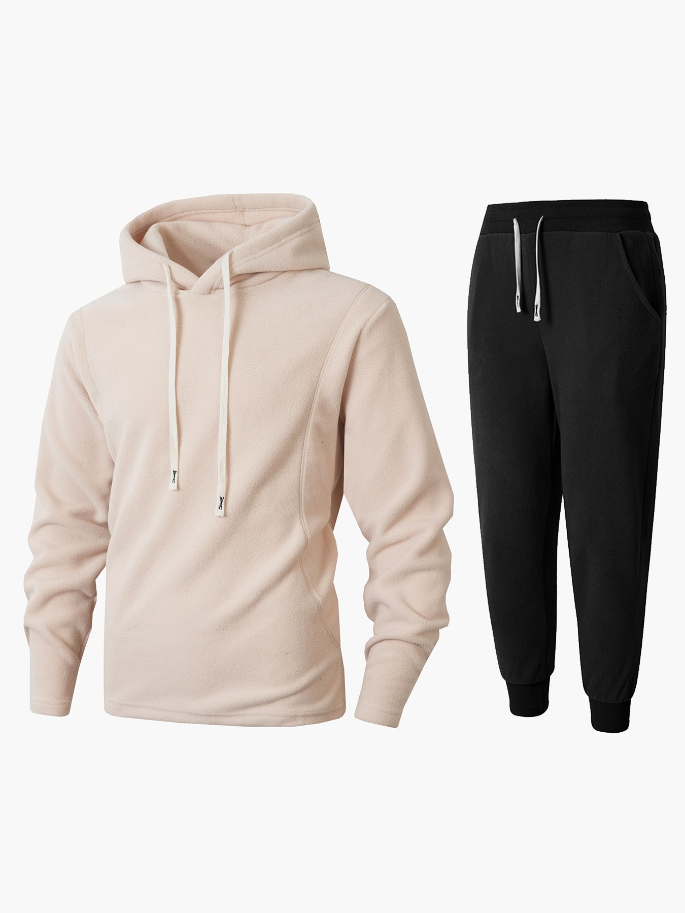 Damen Kuscheliger Fleece-Hoodie und Jogginghose Set Amawinc