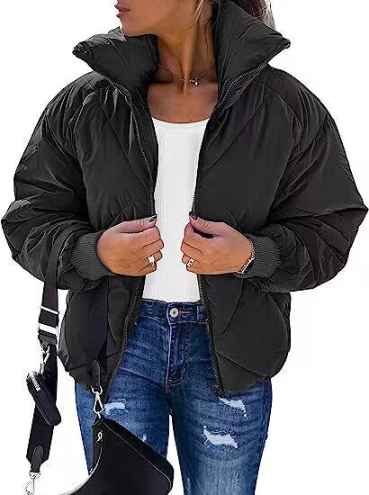 Damen Wärmeisolierte Steppjacke mit hohem Kragen und elastischen Bündchen Amawinc