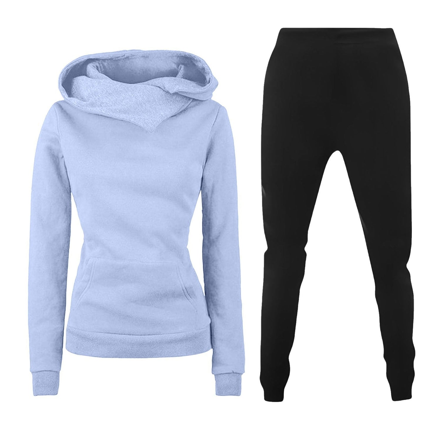 Damen Kapuzenpullover und Sporthose Kombination Amawinc