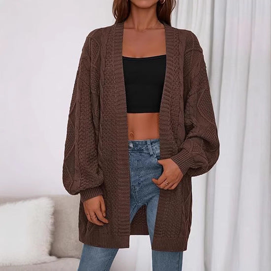 Damen Großer, gestrickter Cardigan Amawinc