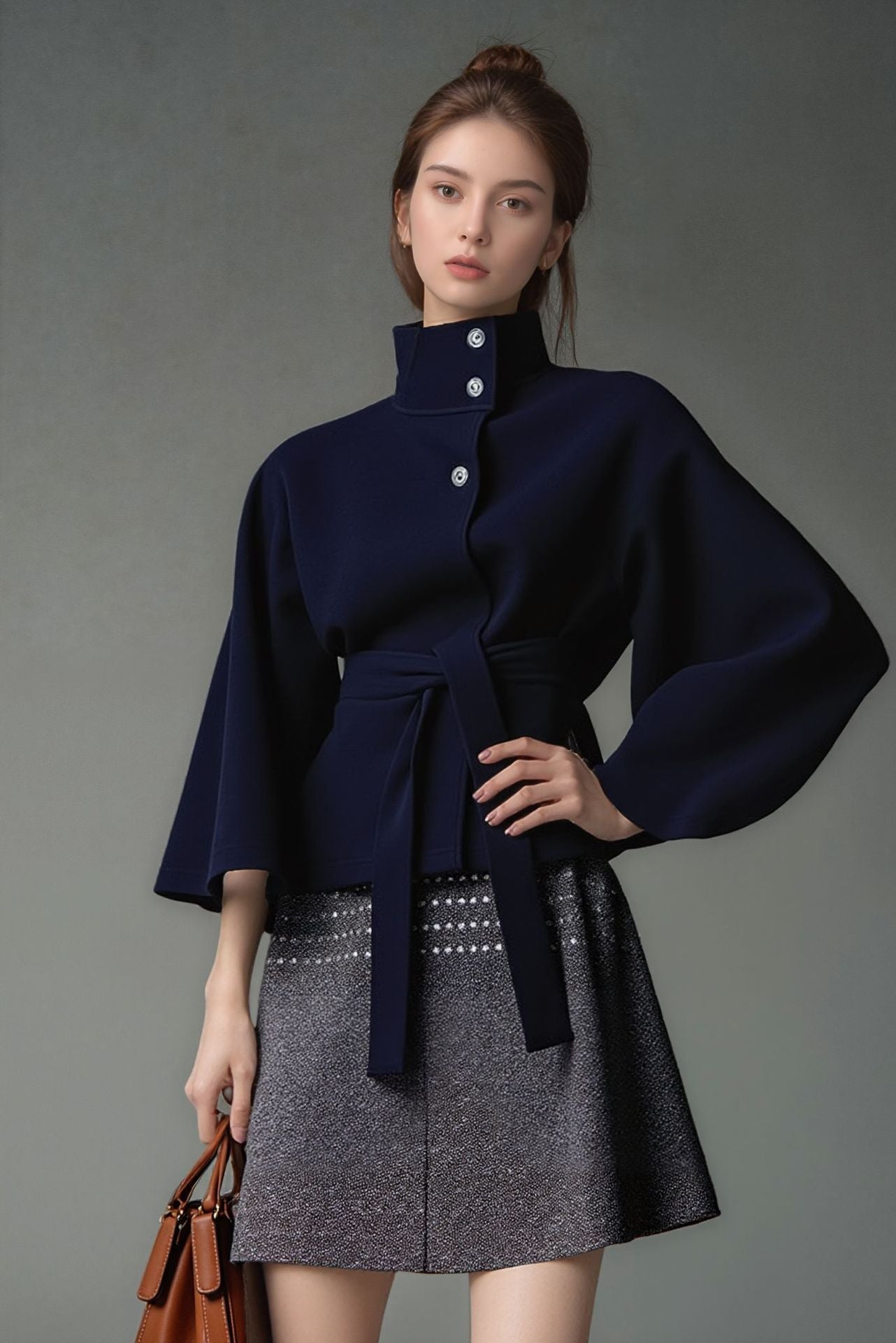 Damen modischer Kapuzenmantel Amawinc